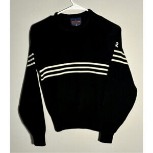 Vintage Demetre Women’s Black Pure Virgin Wool Crewneck Sweater Sz Large